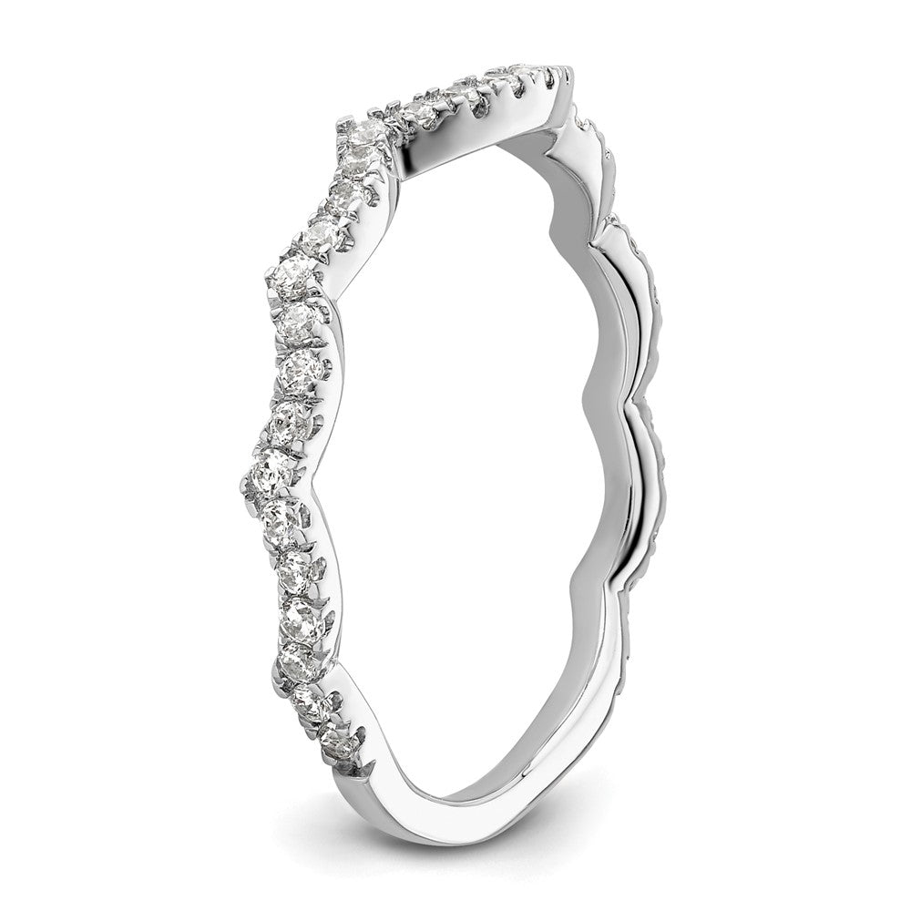 14k White Gold 1/3 ct Lab Grown Diamond VS/SI+ G+ Wedding Band