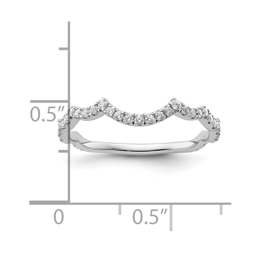 14k White Gold 1/3 ct Lab Grown Diamond VS/SI+ G+ Wedding Band