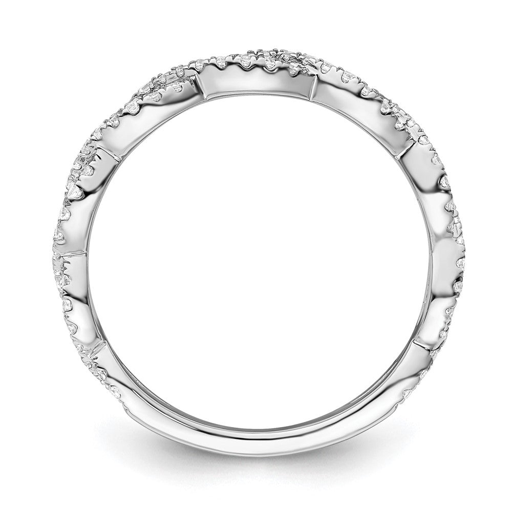 14k White Gold 3/8 ct Lab Grown Diamond VS/SI+ G+ Complete Wedding Band
