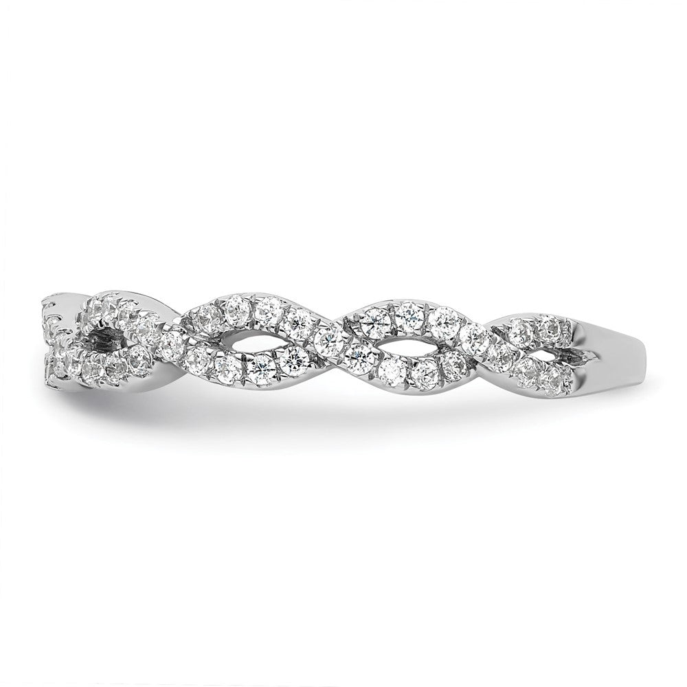 14k White Gold 3/8 ct Lab Grown Diamond VS/SI+ G+ Complete Wedding Band