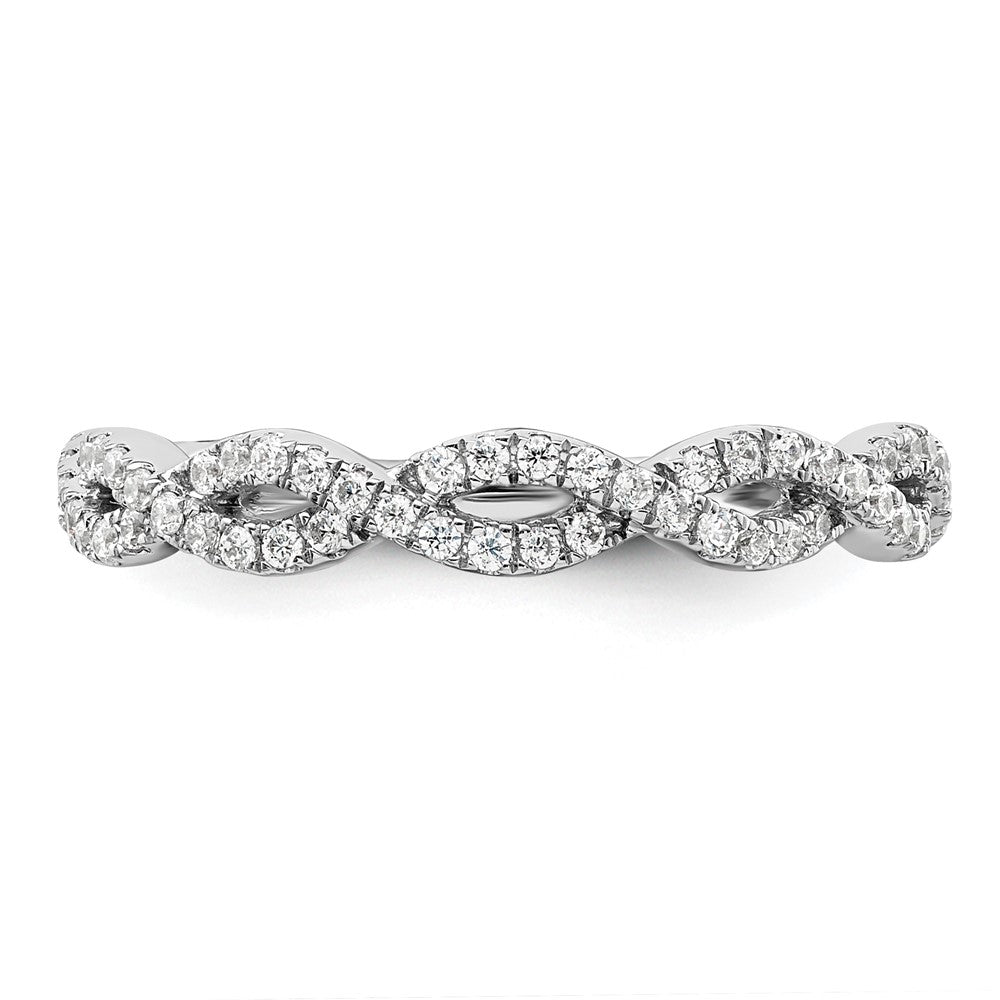 14k White Gold 3/8 ct Lab Grown Diamond VS/SI+ G+ Complete Wedding Band