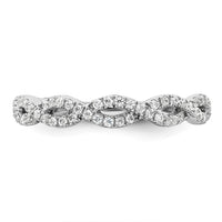 14k White Gold 3/8 ct Lab Grown Diamond VS/SI+ G+ Complete Wedding Band