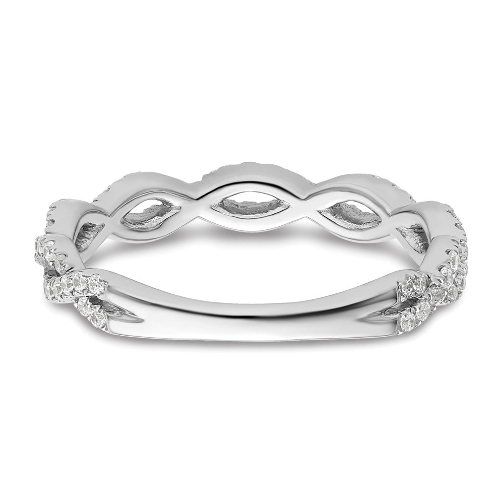 14k White Gold 3/8 ct Lab Grown Diamond VS/SI+ G+ Complete Wedding Band