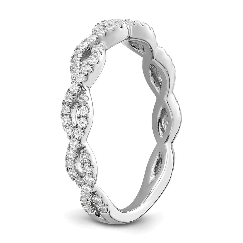 14k White Gold 3/8 ct Lab Grown Diamond VS/SI+ G+ Complete Wedding Band