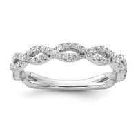 14k White Gold 3/8 ct Lab Grown Diamond VS/SI+ G+ Complete Wedding Band
