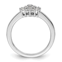 14k White Gold 1/4 ct Lab Grown Diamond VS/SI+ G+ Comp Cluster Ring