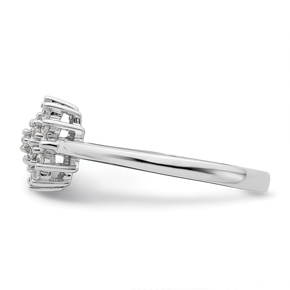 14k White Gold 1/4 ct Lab Grown Diamond VS/SI+ G+ Comp Cluster Ring