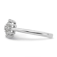 14k White Gold 1/4 ct Lab Grown Diamond VS/SI+ G+ Comp Cluster Ring