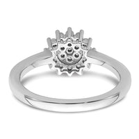 14k White Gold 1/4 ct Lab Grown Diamond VS/SI+ G+ Comp Cluster Ring