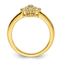 14k 1/4 ct Lab Grown Diamond VS/SI+ G+ Complete Cluster Ring