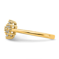 14k 1/4 ct Lab Grown Diamond VS/SI+ G+ Complete Cluster Ring