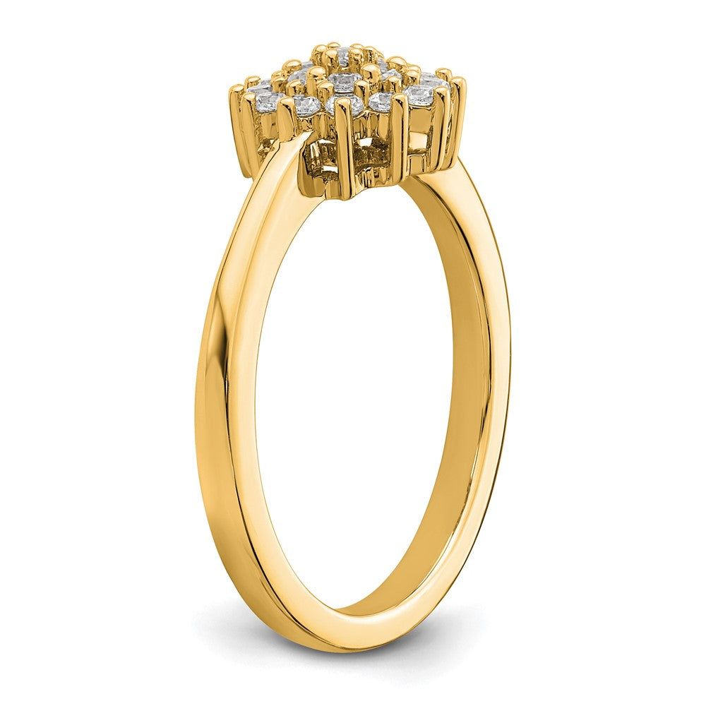 14k 1/4 ct Lab Grown Diamond VS/SI+ G+ Complete Cluster Ring