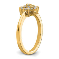 14k 1/4 ct Lab Grown Diamond VS/SI+ G+ Complete Cluster Ring