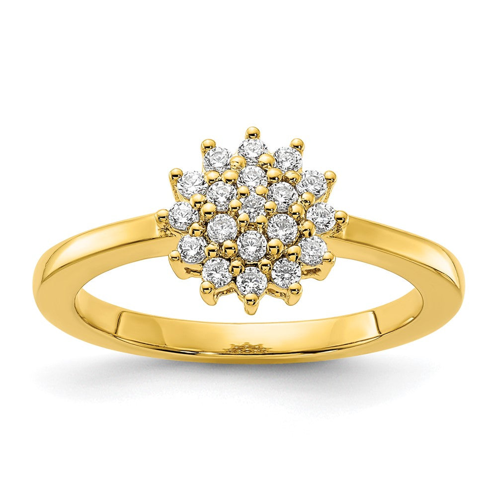 14k 1/4 ct Lab Grown Diamond VS/SI+ G+ Complete Cluster Ring