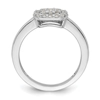 14k White Gold 3/8 ct Lab Grown Diamond VS/SI+ G+ Comp Square Halo Ring