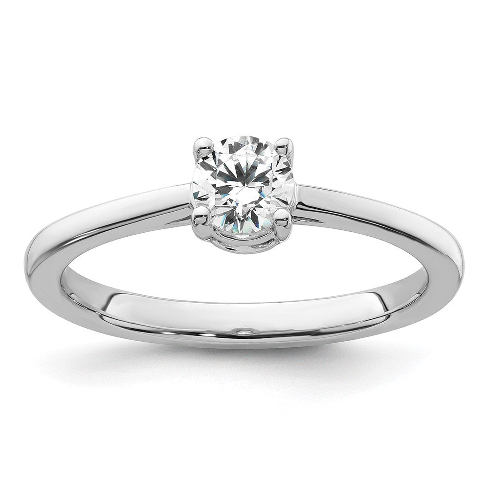 14k White Gold 1/2ct. Lab Grown Diamond VS/SI+ G+ Comp Engagement Ring
