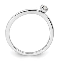 14k White Gold 1/10 ct Lab Grown Diamond VS/SI+ G+ Complete Promise Band