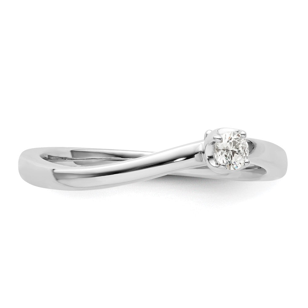 14k White Gold 1/10 ct Lab Grown Diamond VS/SI+ G+ Complete Promise Band