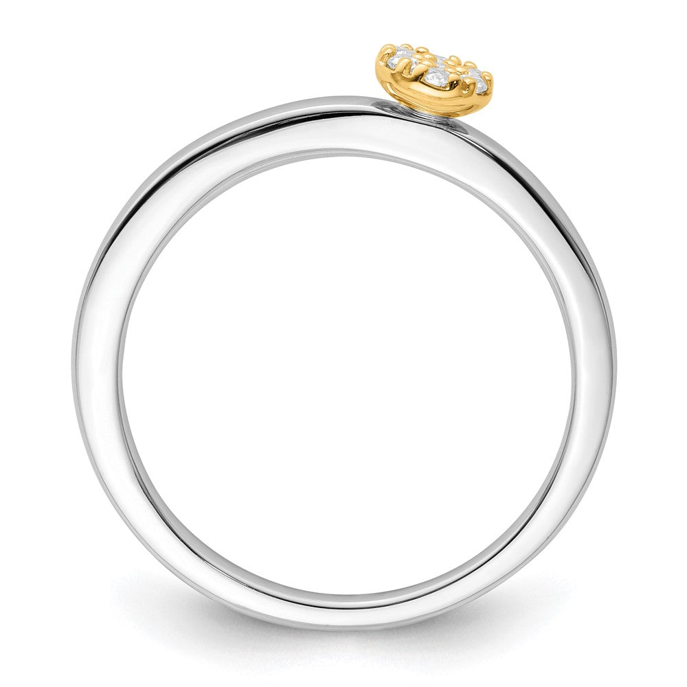 14k Two-tone 1/15 ct Lab Grown Diamond VS/SI+ G+ Complete Promise Band