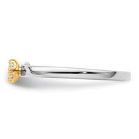 14k Two-tone 1/15 ct Lab Grown Diamond VS/SI+ G+ Complete Promise Band