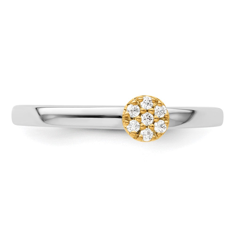 14k Two-tone 1/15 ct Lab Grown Diamond VS/SI+ G+ Complete Promise Band
