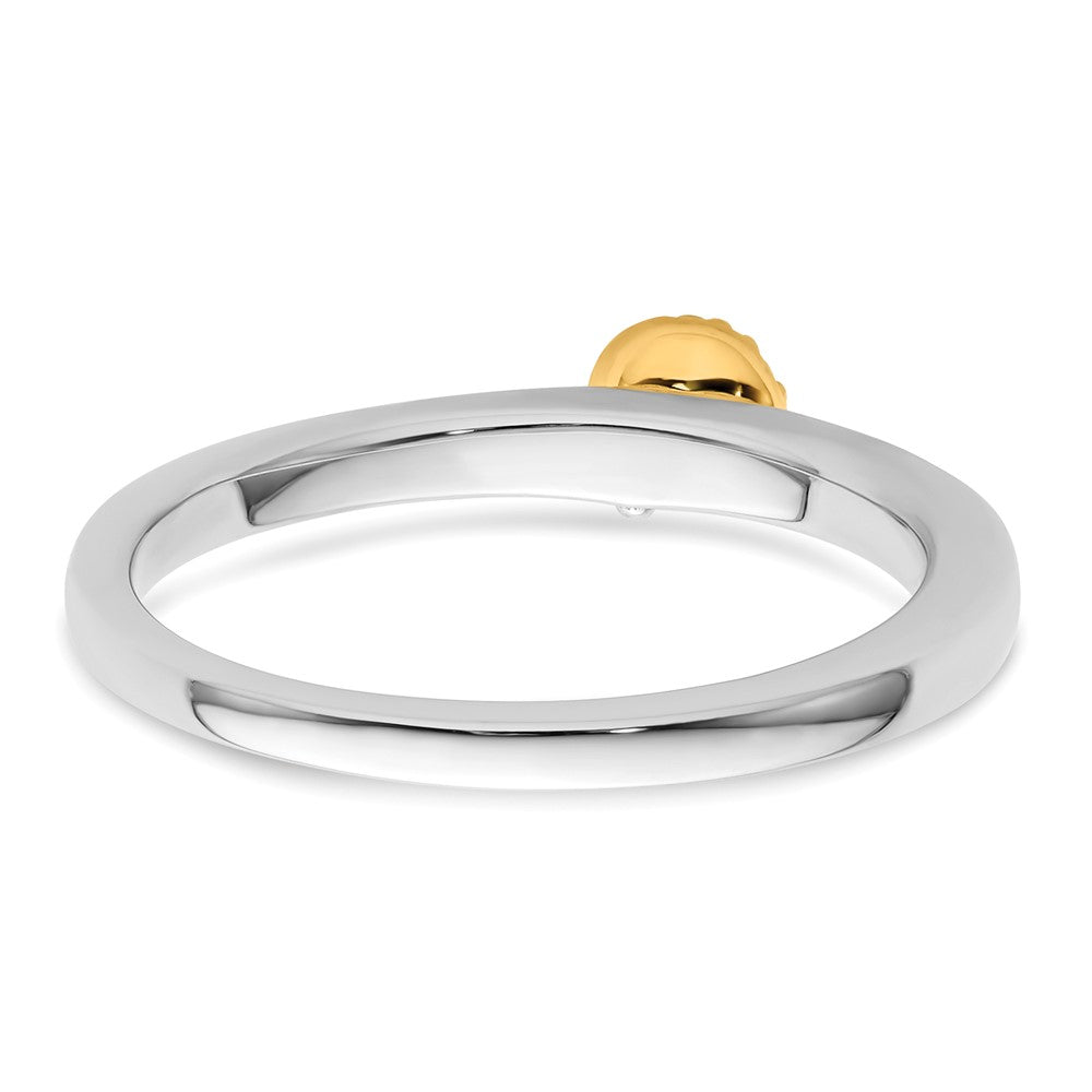14k Two-tone 1/15 ct Lab Grown Diamond VS/SI+ G+ Complete Promise Band