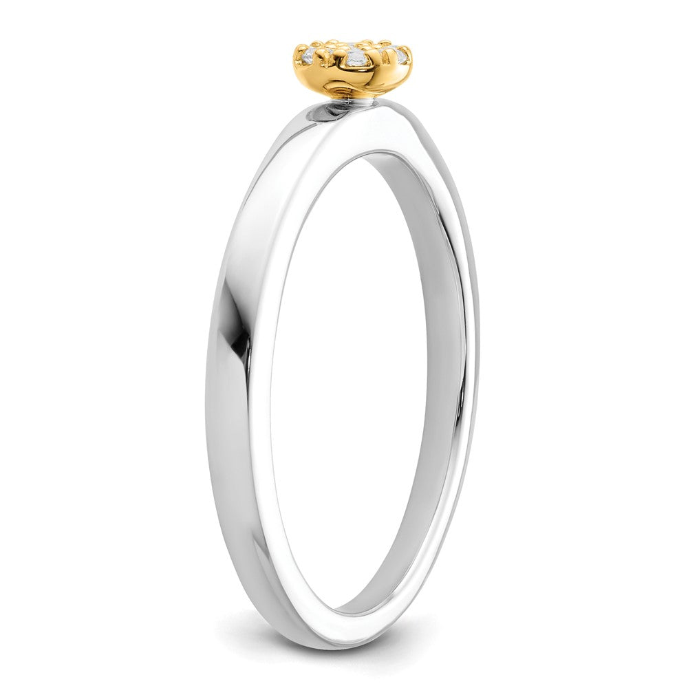 14k Two-tone 1/15 ct Lab Grown Diamond VS/SI+ G+ Complete Promise Band