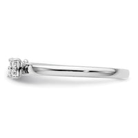 14k White Gold 1/20 ct Lab Grown Diamond VS/SI+ G+ Complete Promise Band
