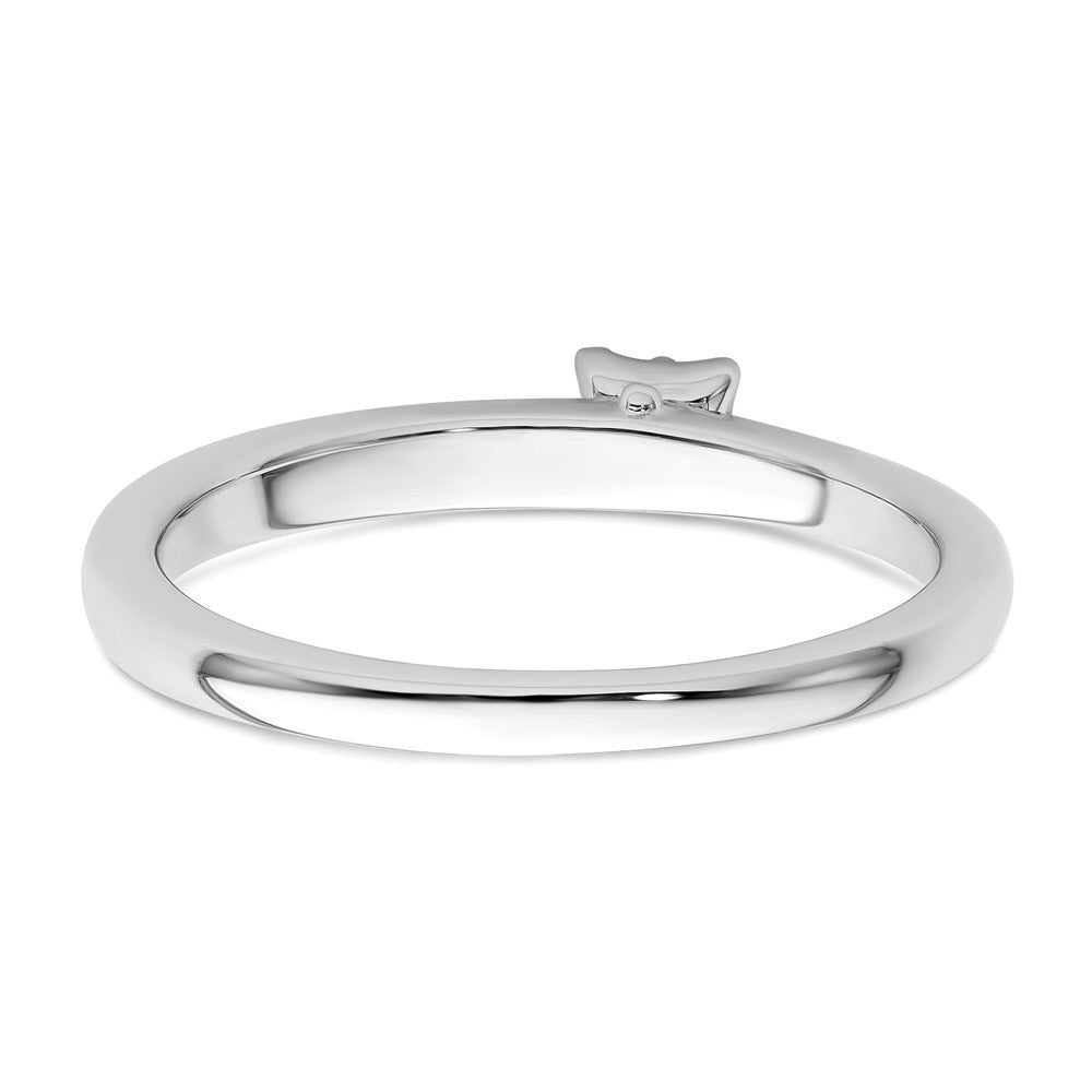 14k White Gold 1/20 ct Lab Grown Diamond VS/SI+ G+ Complete Promise Band