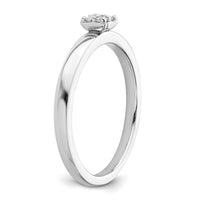 14k White Gold 1/20 ct Lab Grown Diamond VS/SI+ G+ Complete Promise Band