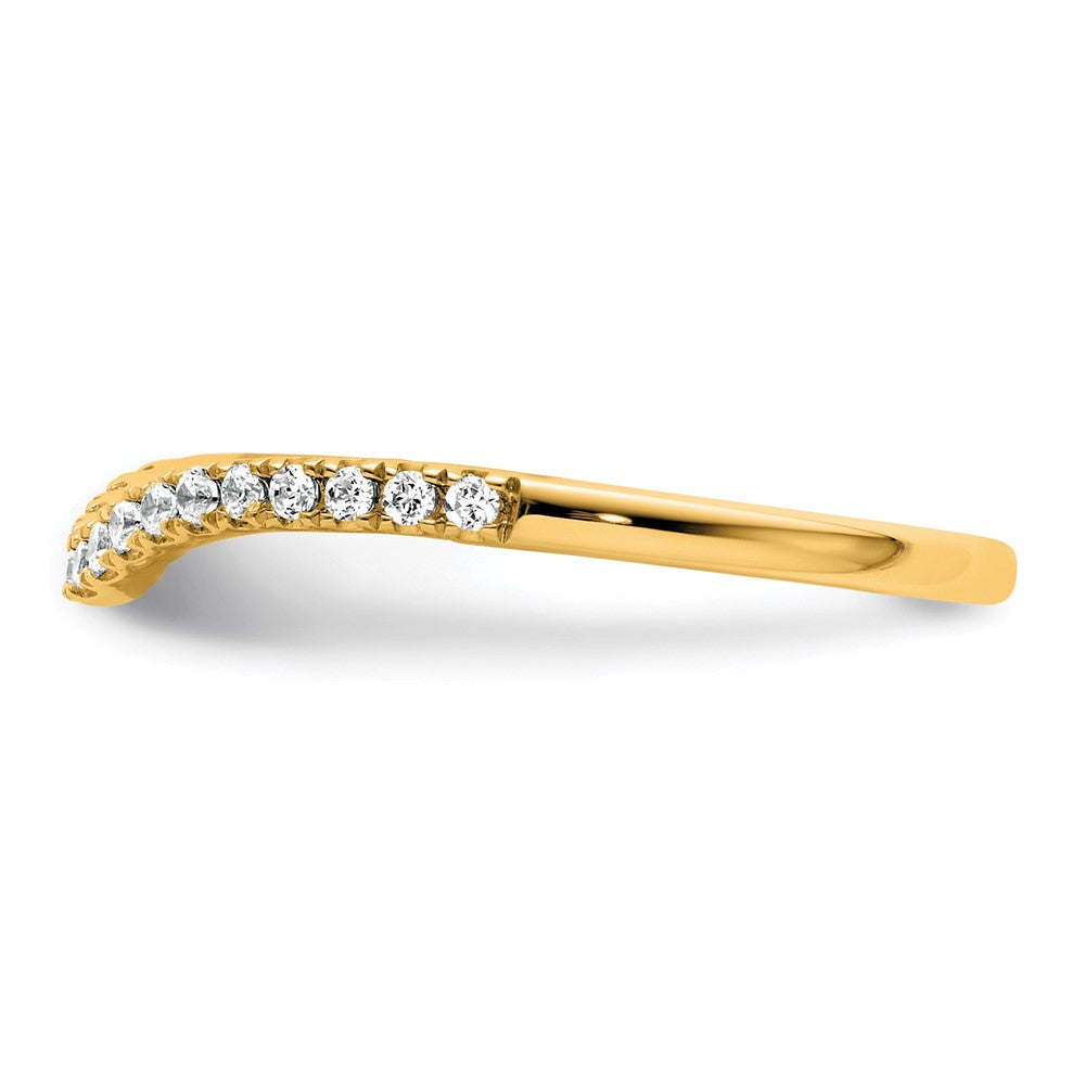 14k 1/6ct Lab Grown Diamond VS/SI+ G+ Comp Contoured Wedding Band