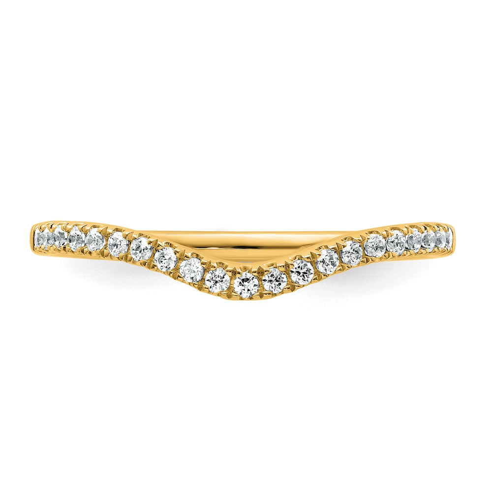 14k 1/6ct Lab Grown Diamond VS/SI+ G+ Comp Contoured Wedding Band