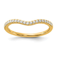 14k 1/6ct Lab Grown Diamond VS/SI+ G+ Comp Contoured Wedding Band