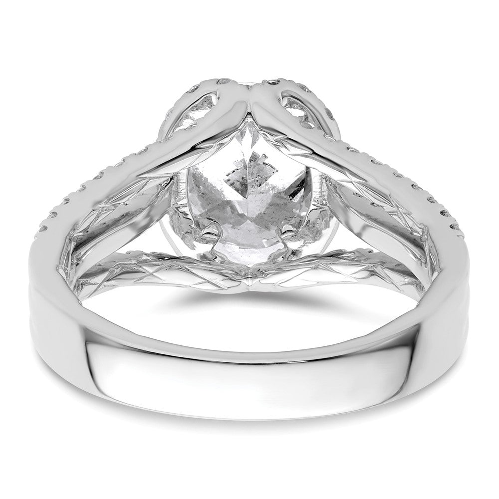 14kw 2 1/8ct Certified Lab Grown Diamond VS/SI+ G+ Comp Halo Eng Ring