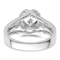 14kw 2 1/8ct Certified Lab Grown Diamond VS/SI+ G+ Comp Halo Eng Ring