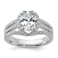 14kw 2 1/8ct Certified Lab Grown Diamond VS/SI+ G+ Comp Halo Eng Ring
