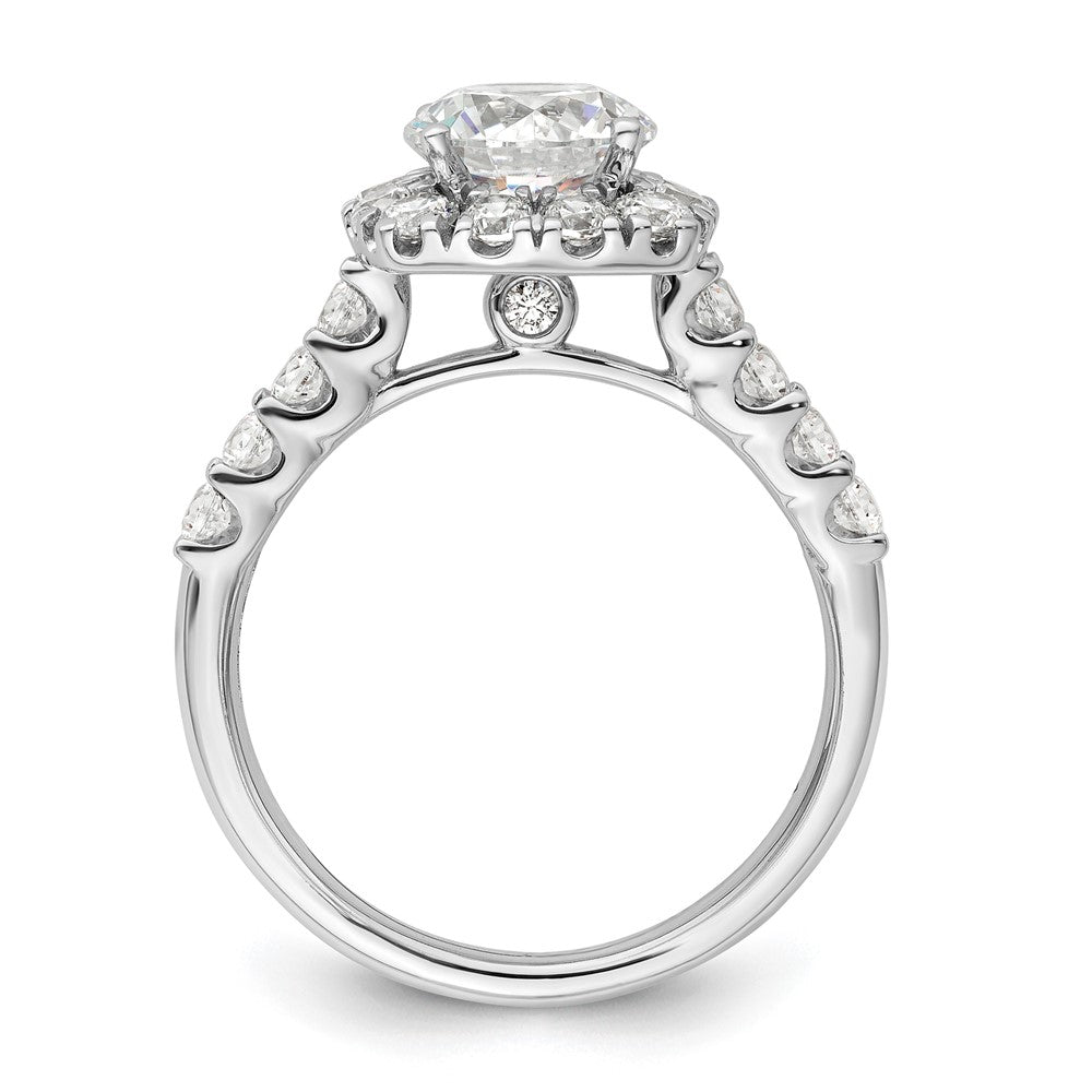 14kw 1ct Lab Grown Diamond VS/SI+ G+ 1 1/2ct Center Semi Halo Eng Ring