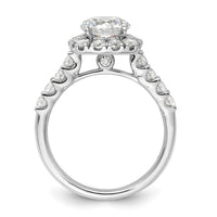 14kw 1ct Lab Grown Diamond VS/SI+ G+ 1 1/2ct Center Semi Halo Eng Ring