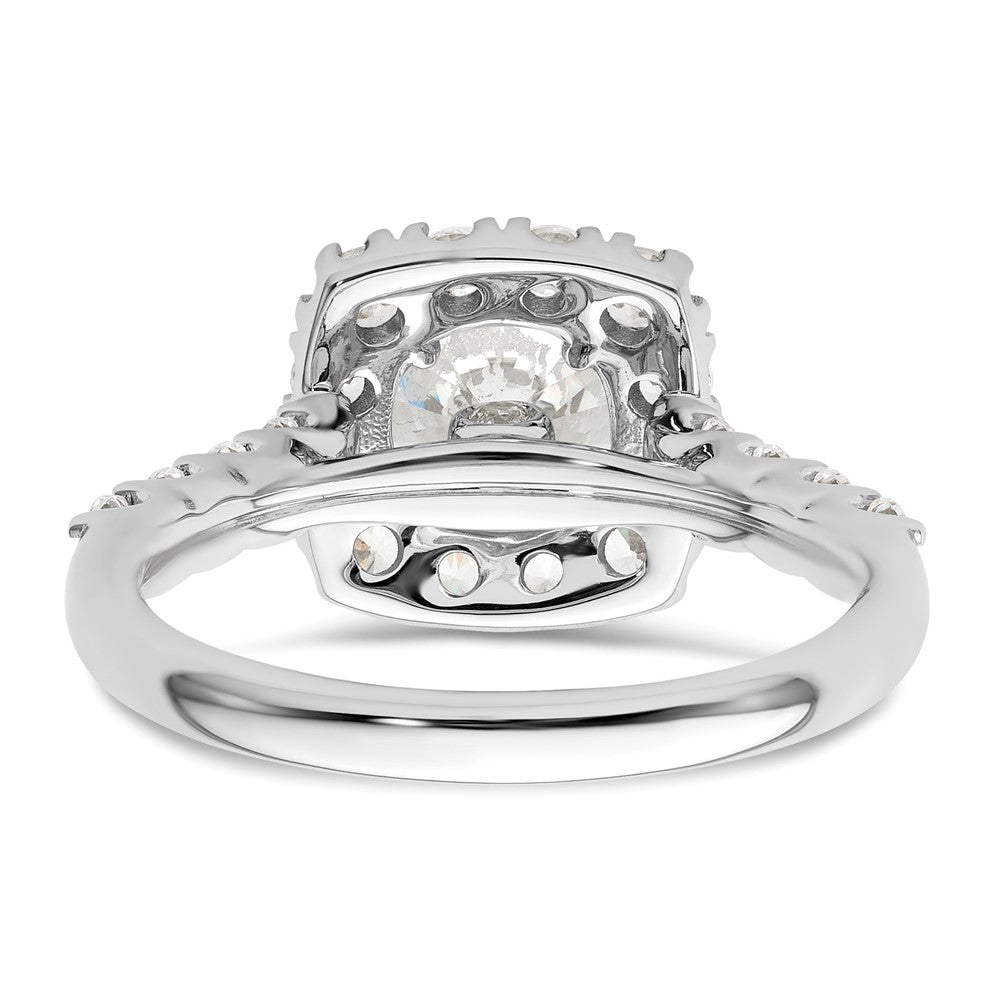 14kw 1ct Lab Grown Diamond VS/SI+ G+ 1 1/2ct Center Semi Halo Eng Ring