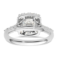 14kw 1ct Lab Grown Diamond VS/SI+ G+ 1 1/2ct Center Semi Halo Eng Ring