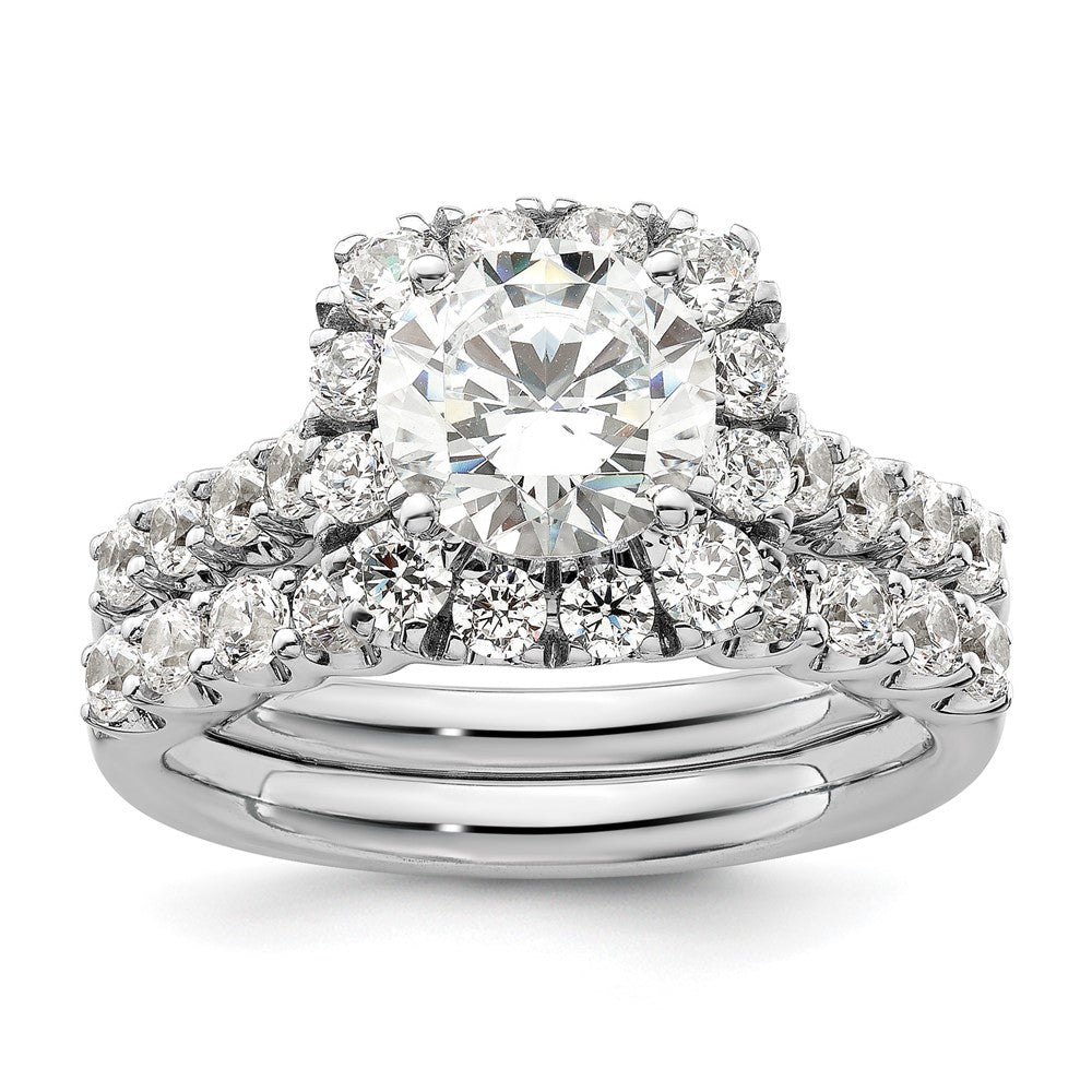 14kw 1ct Lab Grown Diamond VS/SI+ G+ 1 1/2ct Center Semi Halo Eng Ring