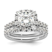 14kw 1ct Lab Grown Diamond VS/SI+ G+ 1 1/2ct Center Semi Halo Eng Ring