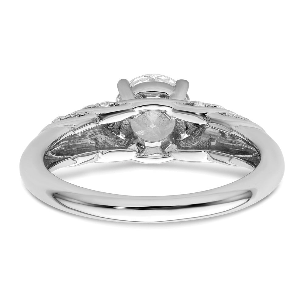 14k White Gold 1/3 ct Lab Grown Diamond VS/SI+ G+ 1 ct Center Semi Eng Ring