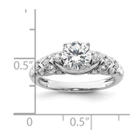 14k White Gold 1/3 ct Lab Grown Diamond VS/SI+ G+ 1 ct Center Semi Eng Ring