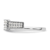 14k White Gold 1/2 ct Lab Grown Diamond VS/SI+ G+ Complete Ring Wrap