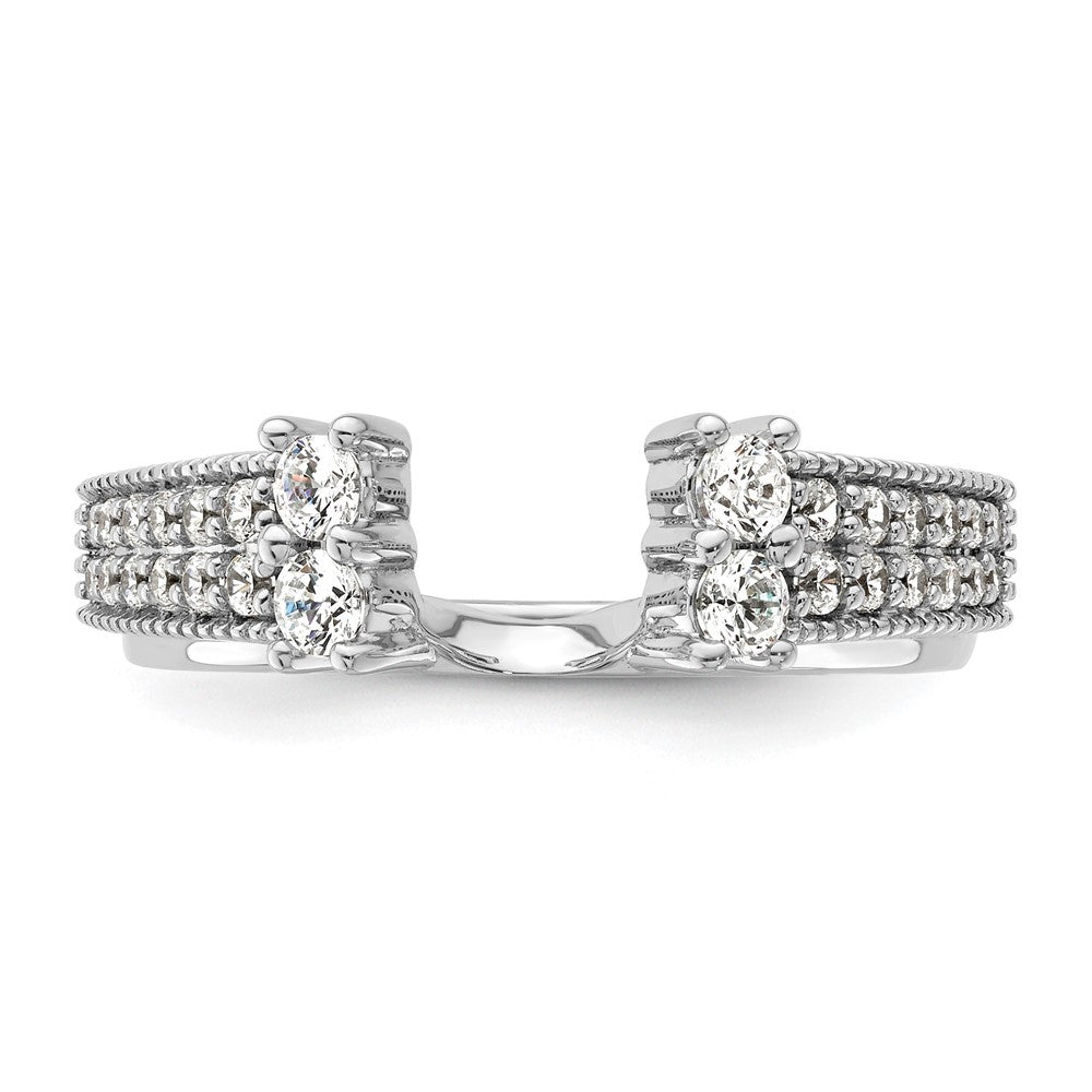 14k White Gold 1/2 ct Lab Grown Diamond VS/SI+ G+ Complete Ring Wrap