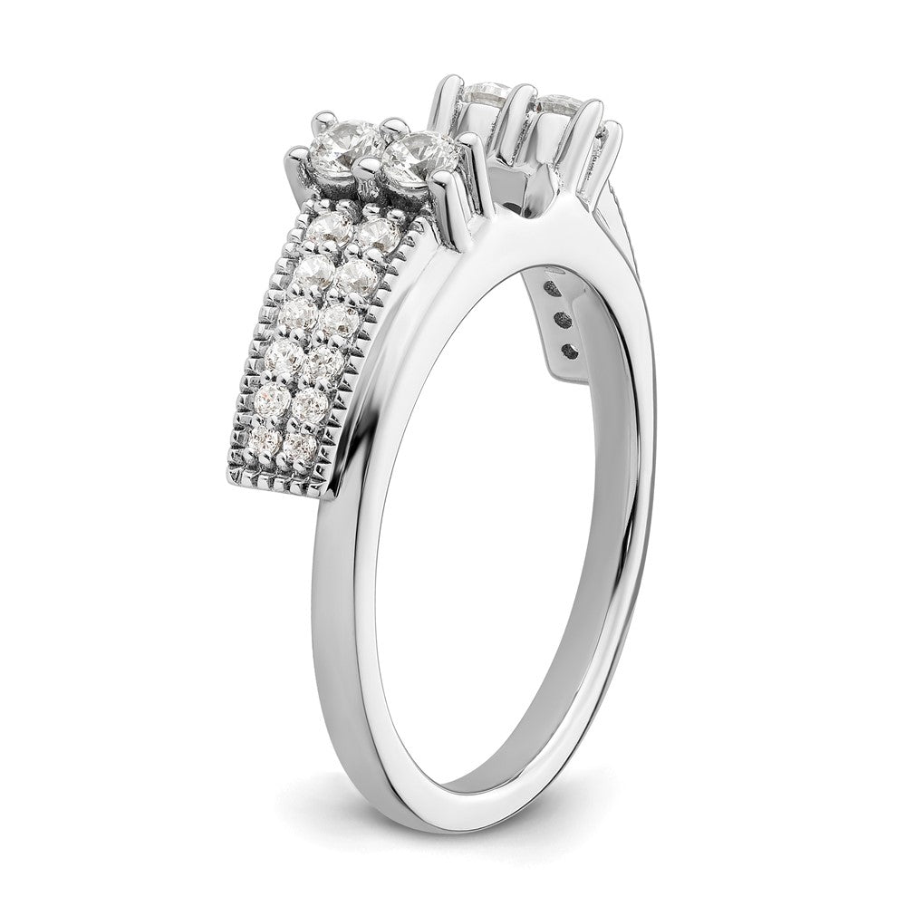 14k White Gold 1/2 ct Lab Grown Diamond VS/SI+ G+ Complete Ring Wrap