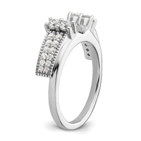 14k White Gold 1/2 ct Lab Grown Diamond VS/SI+ G+ Complete Ring Wrap