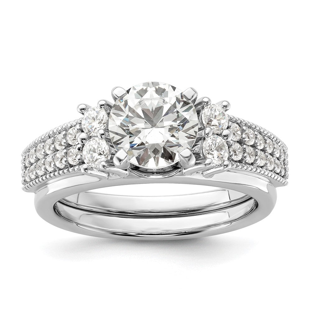 14k White Gold 1/2 ct Lab Grown Diamond VS/SI+ G+ Complete Ring Wrap