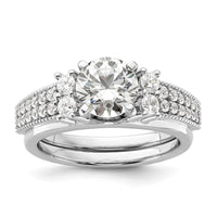 14k White Gold 1/2 ct Lab Grown Diamond VS/SI+ G+ Complete Ring Wrap